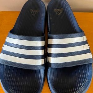 Adidas 3 Stripes Mens Slides. Size 13. Good Used condition.